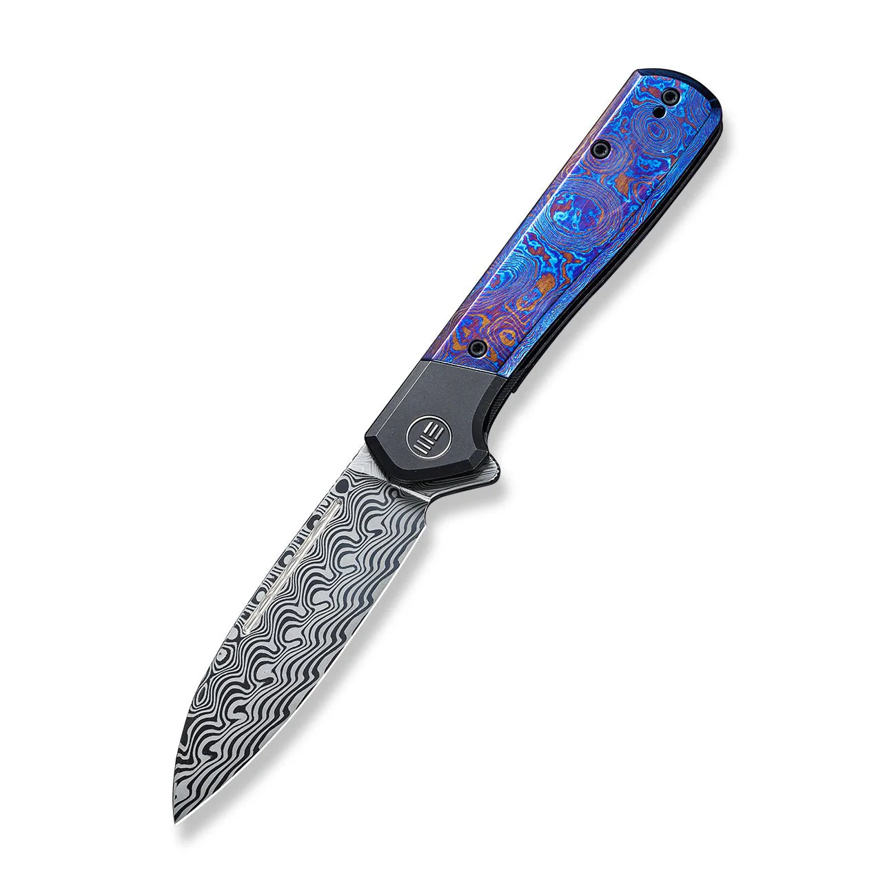 WEKNIFE Soothsayer Flipper Knife Titanium & Timascus Handle (3.48" Damasteel Blade) WE20050-DS1 - Image 3