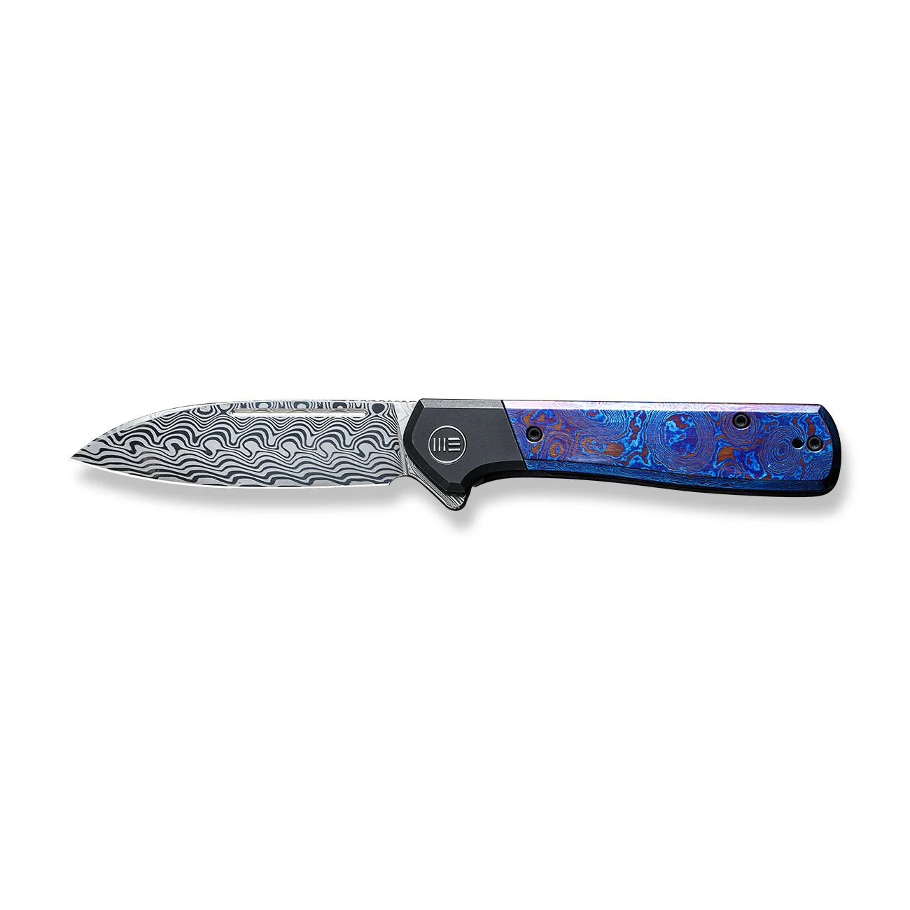 WEKNIFE Soothsayer Flipper Knife Titanium & Timascus Handle (3.48" Damasteel Blade) WE20050-DS1 - Image 4