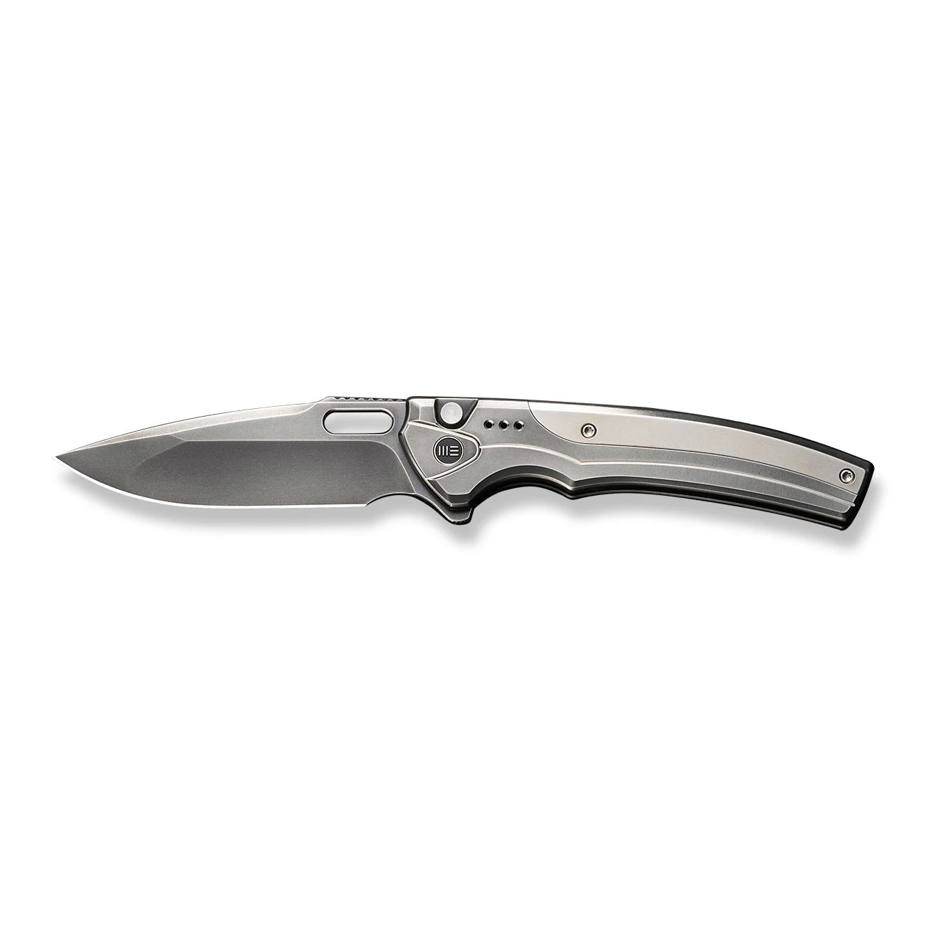 WEKNIFE Exciton Flipper & Thumb Hole & Button Lock Knife Titanium Handle (3.68" CPM 20CV Blade) WE22038A-7 - Image 4