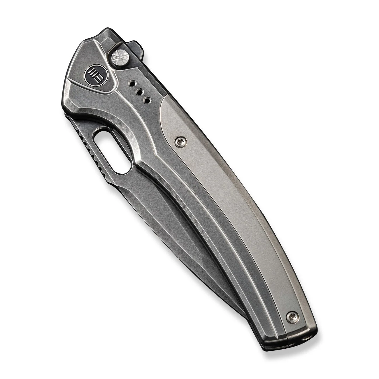 WEKNIFE Exciton Flipper & Thumb Hole & Button Lock Knife Titanium Handle (3.68" CPM 20CV Blade) WE22038A-7 - Image 6