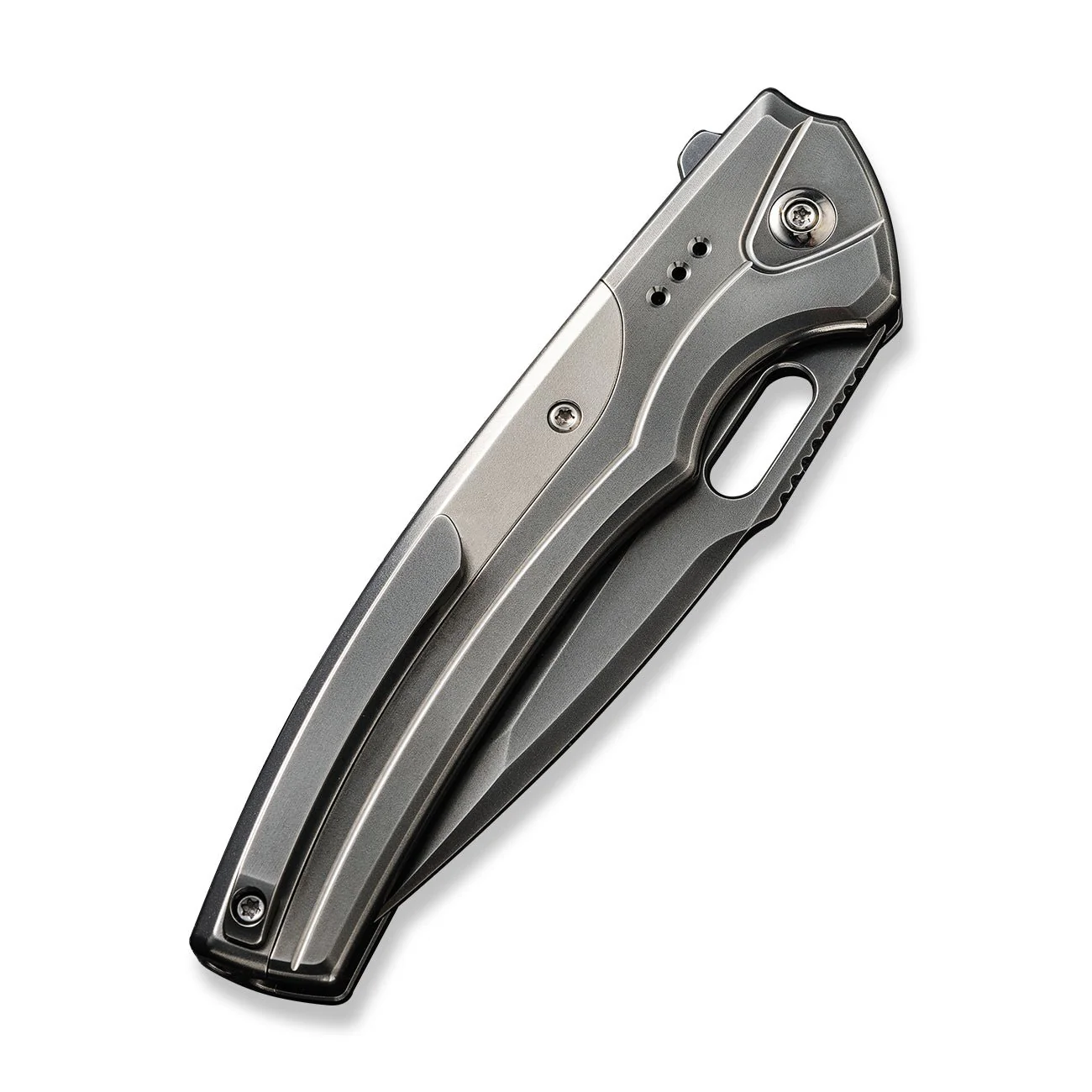 WEKNIFE Exciton Flipper & Thumb Hole & Button Lock Knife Titanium Handle (3.68" CPM 20CV Blade) WE22038A-7 - Image 7