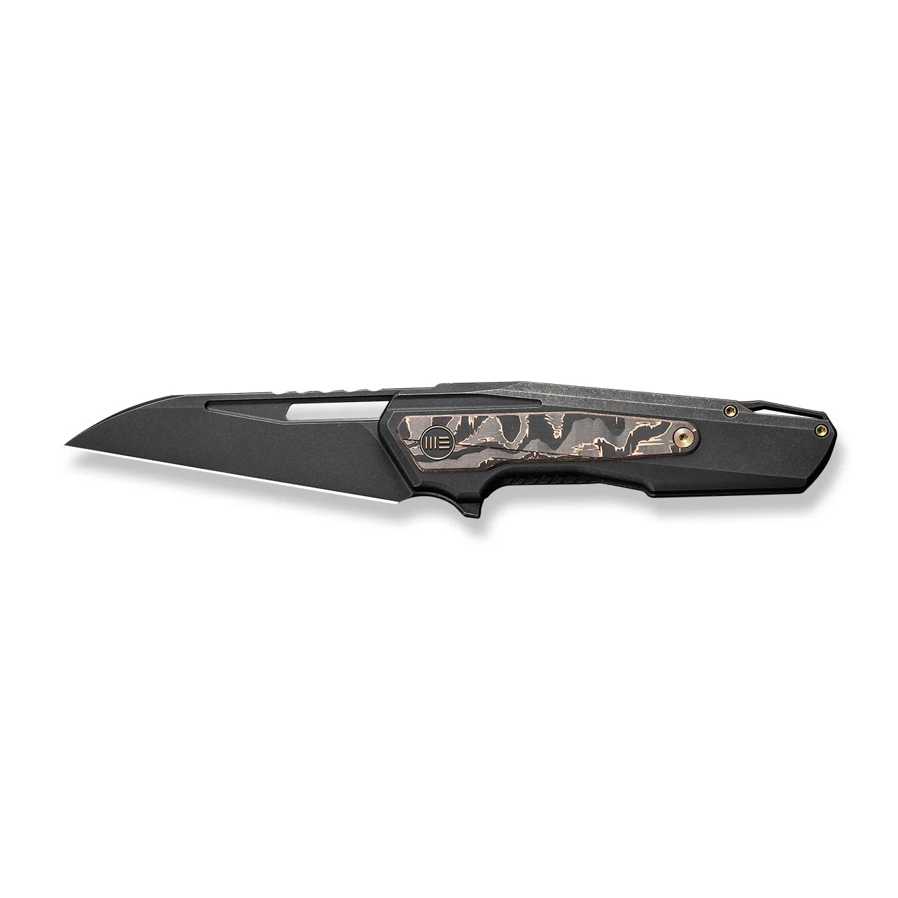 WEKNIFE Falcaria Flipper & Thumb Hole Knife Titanium & Carbon Fiber Handle (3.64" CPM 20CV Blade) WE23012B-2 - Image 4