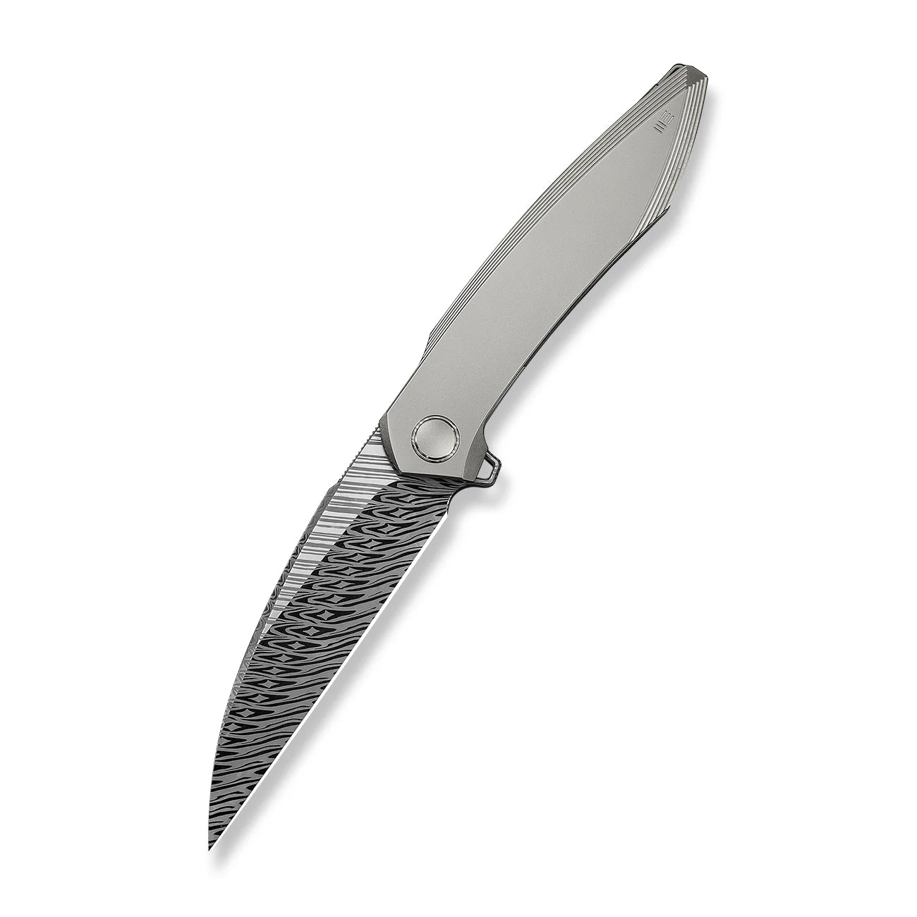 WEKNIFE Fluxor Flipper Knife Titanium Handle (3.98" Damasteel Blade) WE23071-DS1 - Image 3