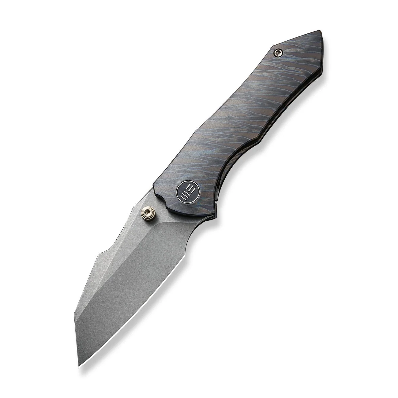 WEKNIFE High-Fin Thumb Stud Knife Titanium Handle (2.98" CPM 20CV Blade) WE22005-4 - Image 3