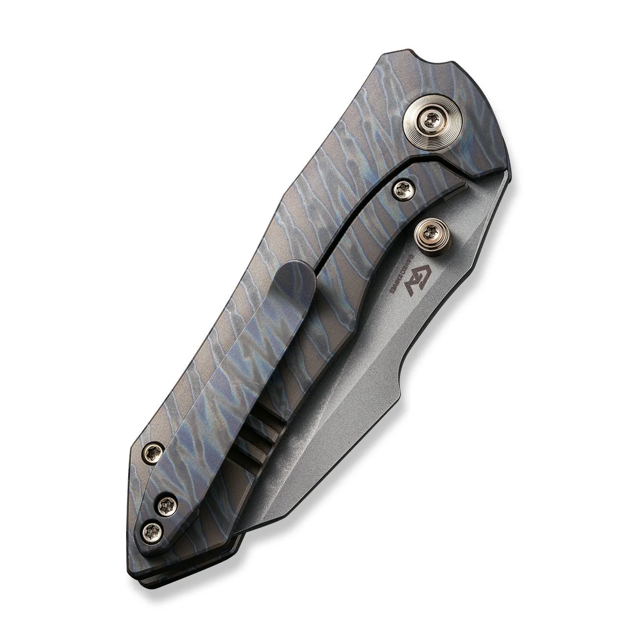 WEKNIFE High-Fin Thumb Stud Knife Titanium Handle (2.98" CPM 20CV Blade) WE22005-4 - Image 7