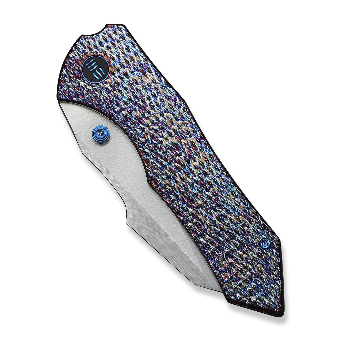 WEKNIFE High-Fin XL Thumb Stud Knife Titanium Handle (3.48" CPM 20CV Blade) WE24010-5 - Image 6