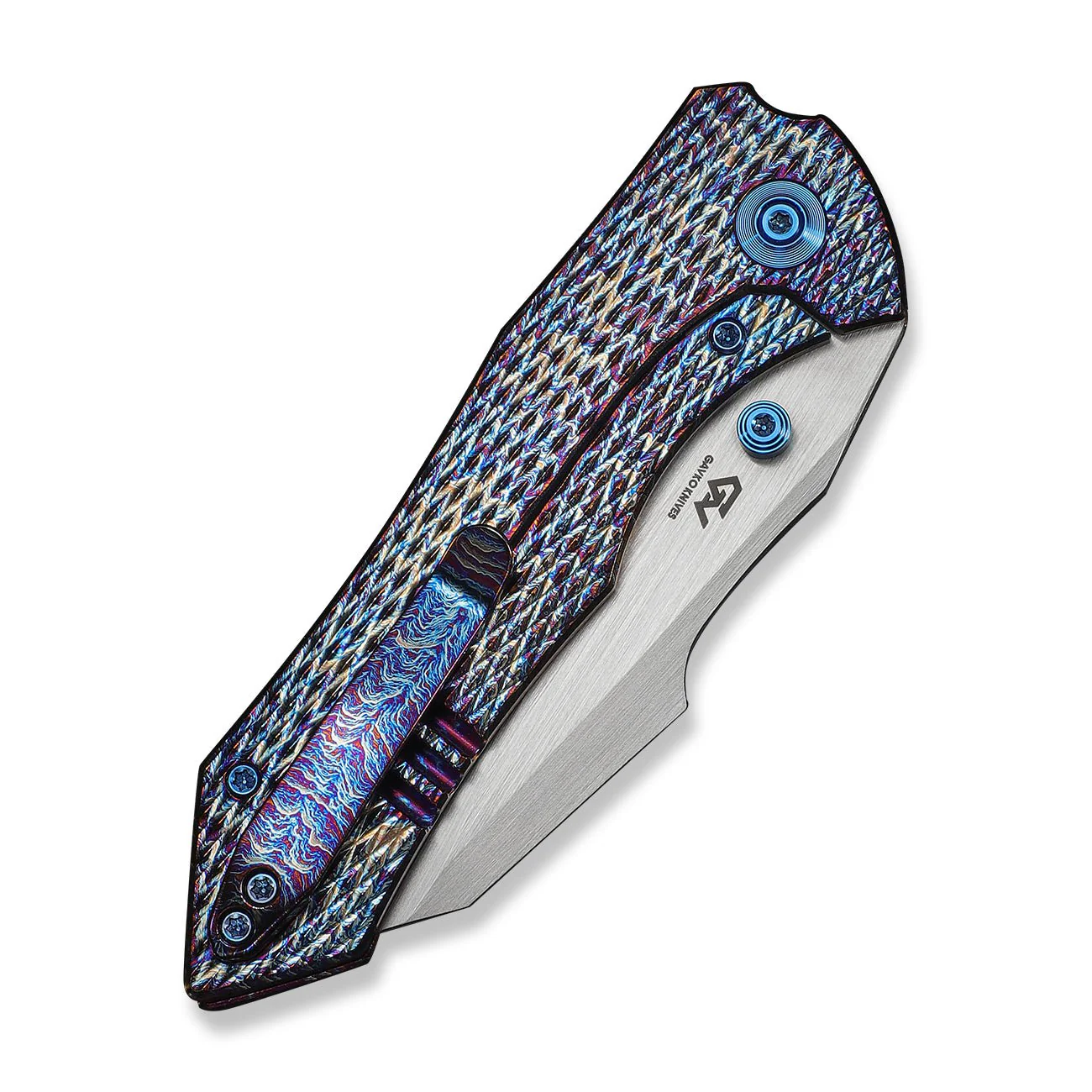 WEKNIFE High-Fin XL Thumb Stud Knife Titanium Handle (3.48" CPM 20CV Blade) WE24010-5 - Image 7