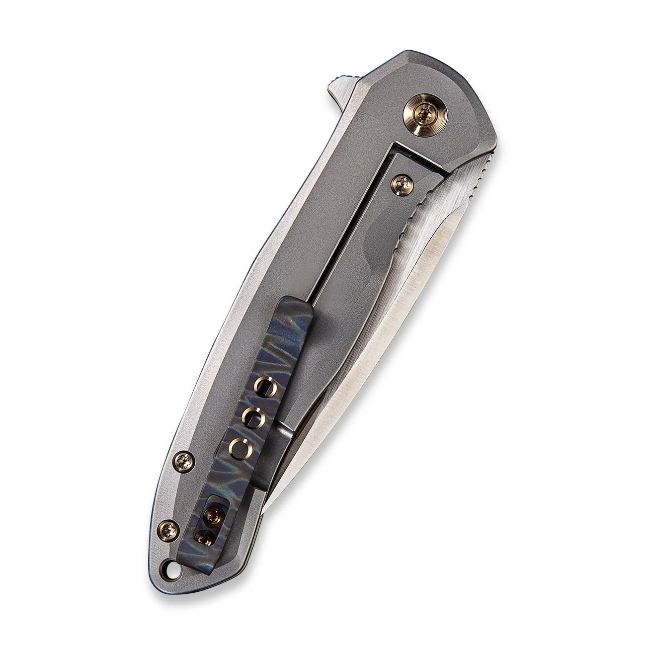 WEKNIFE Kitefin Flipper Knife Titanium Handle (3.24" CPM S35VN Blade) 2001H - Image 6