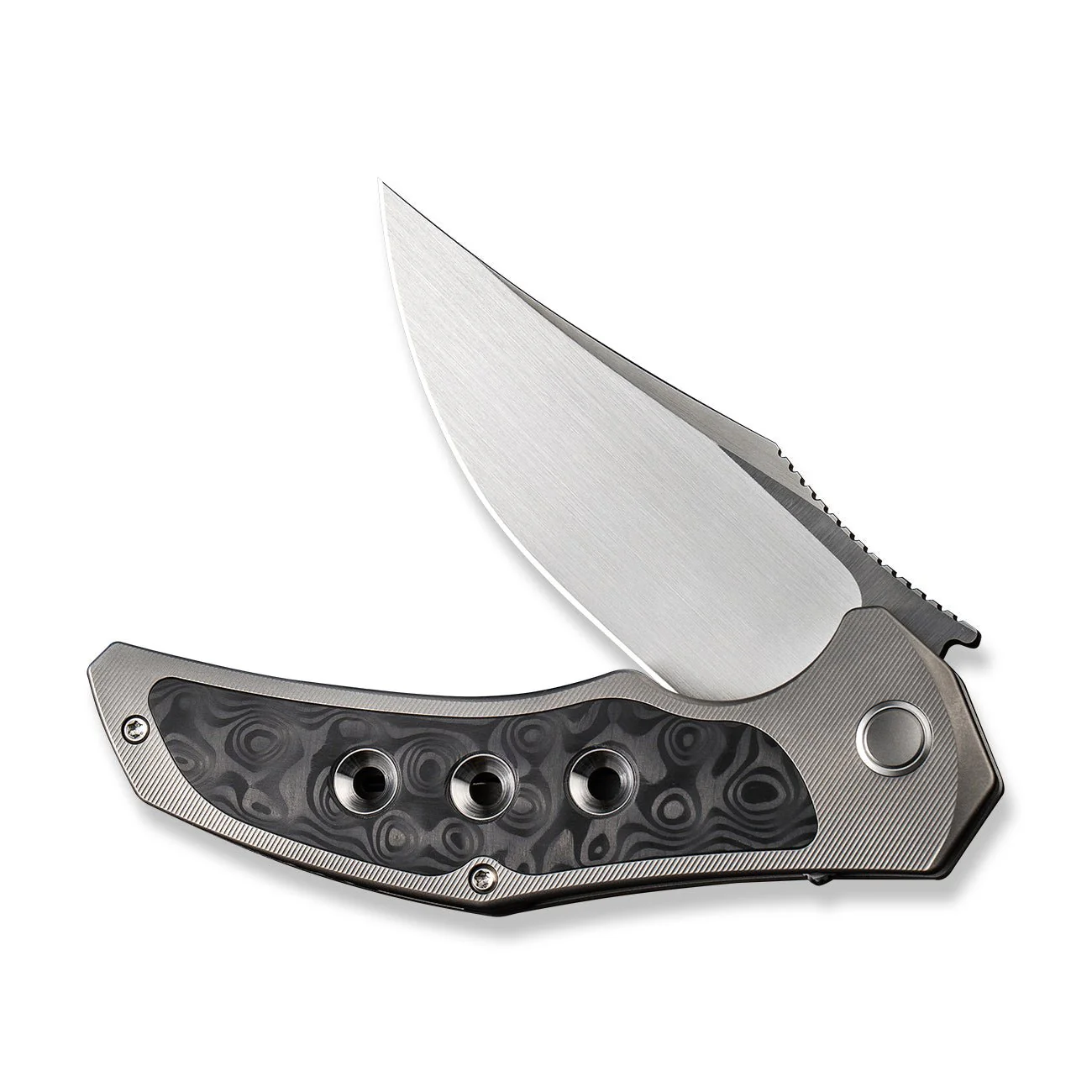 WEKNIFE Magnetron Flipper Knife Titanium & Carbon Fiber Handle (3.76" CPM 20CV Blade) WE18058-2 - Image 5