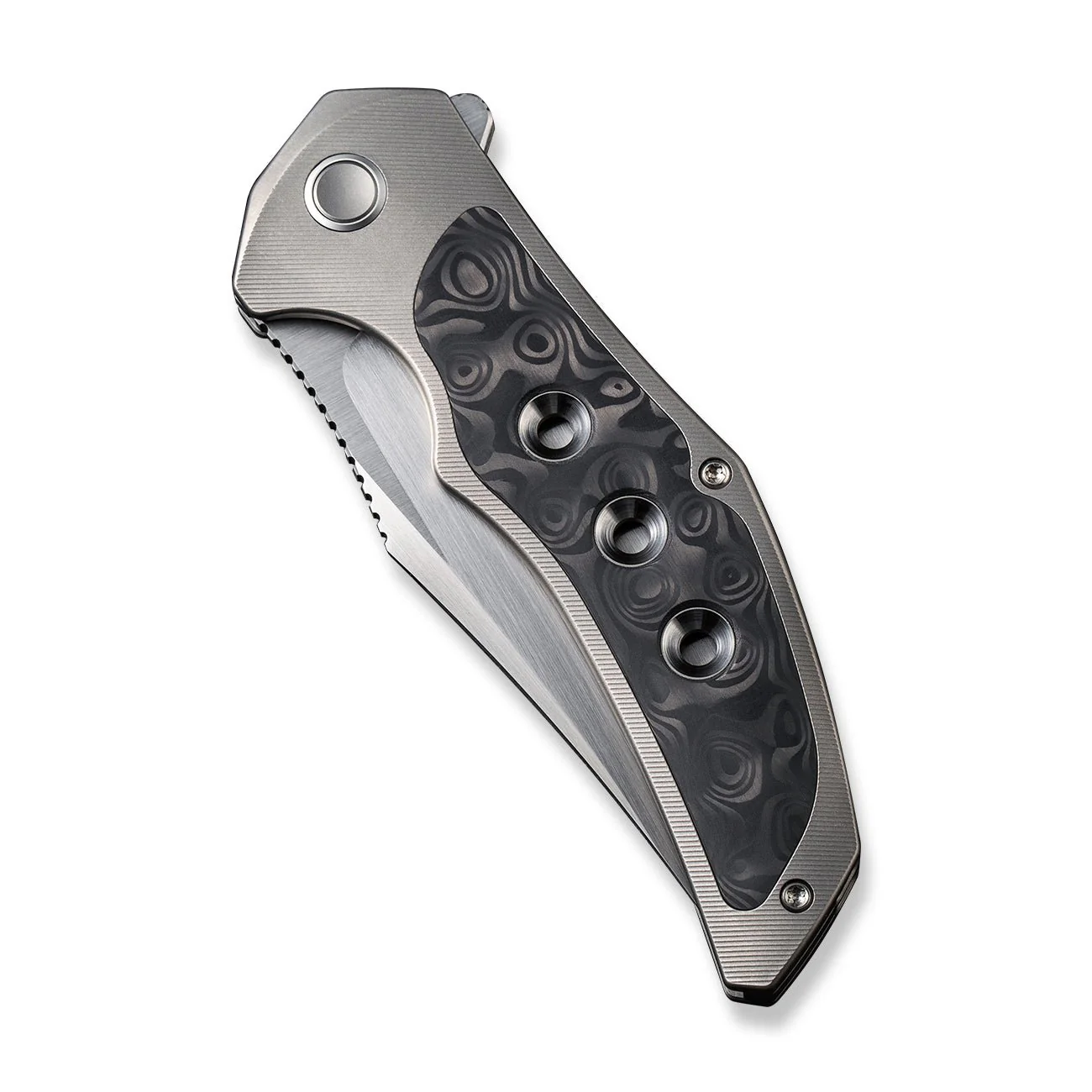 WEKNIFE Magnetron Flipper Knife Titanium & Carbon Fiber Handle (3.76" CPM 20CV Blade) WE18058-2 - Image 6