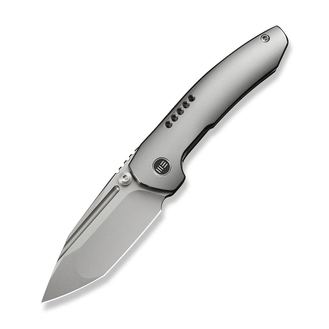 WEKNIFE Micro Trogon Thumb Stud Knife Satin Polished Titanium Handle (2.68" Polished Bead Blasted Bohler M390 Blade) WE24043-2 - Image 3