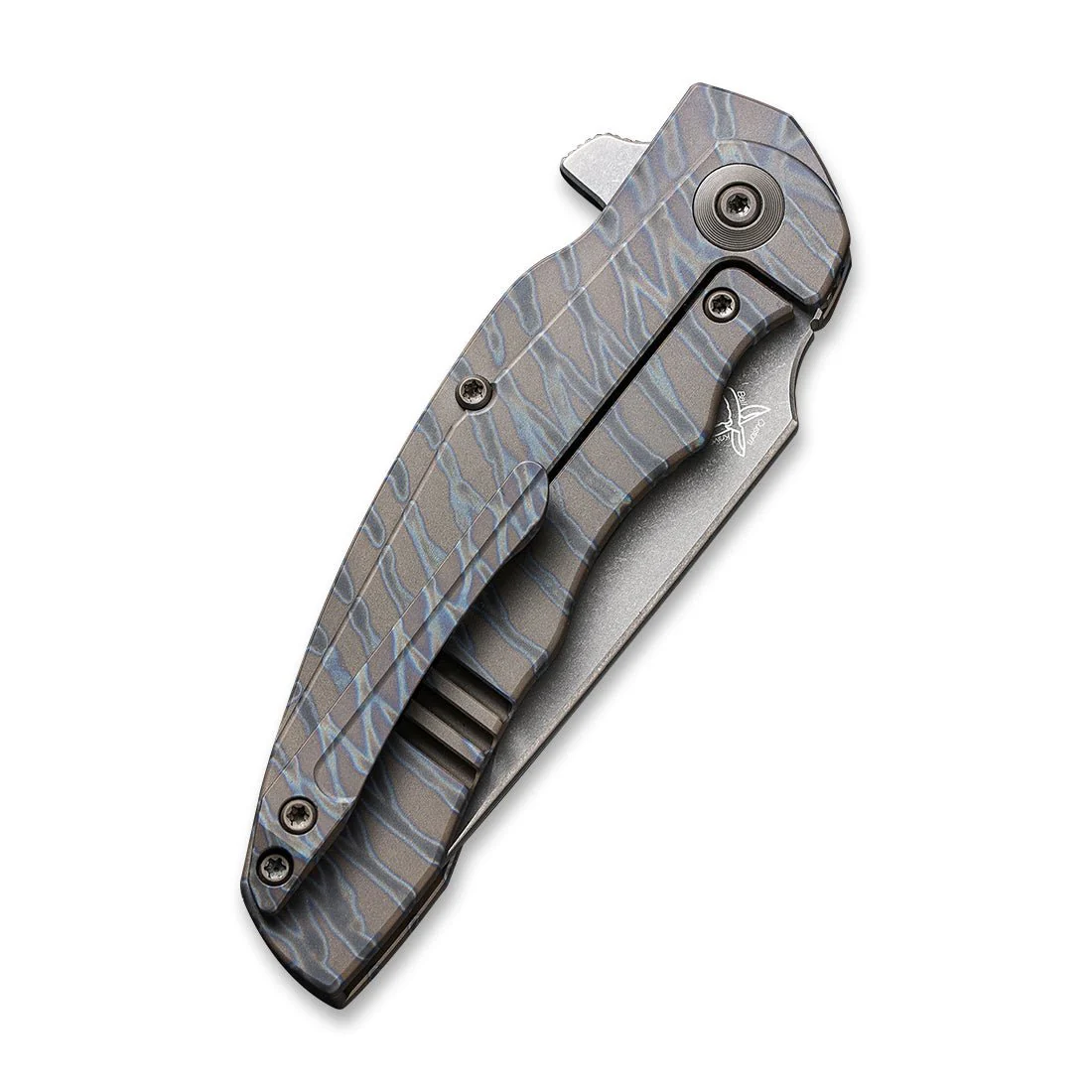 WEKNIFE Skreech Flipper Knife Titanium Handle (3.24" CPM 20CV Blade) 2014C - Image 5