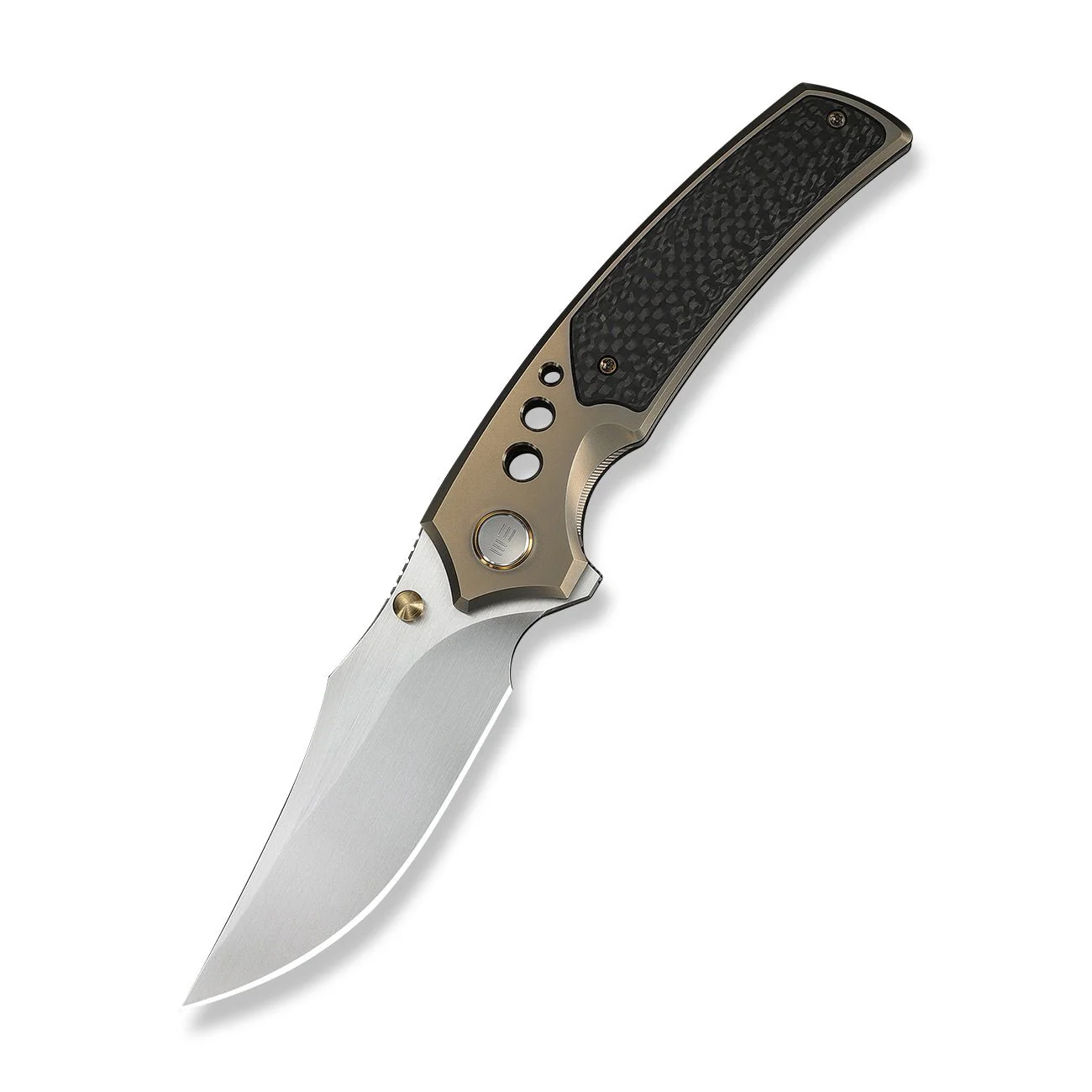 WEKNIFE Skynix Flipper & Thumb Stud Knife Titanium & Carbon Fiber Handle (3.7" M390 Blade) WE24087-3 - Image 3