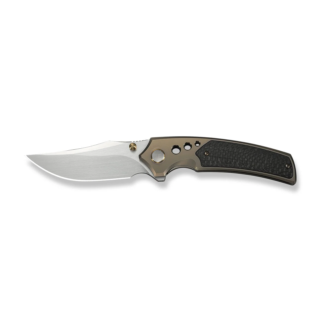 WEKNIFE Skynix Flipper & Thumb Stud Knife Titanium & Carbon Fiber Handle (3.7" M390 Blade) WE24087-3 - Image 4