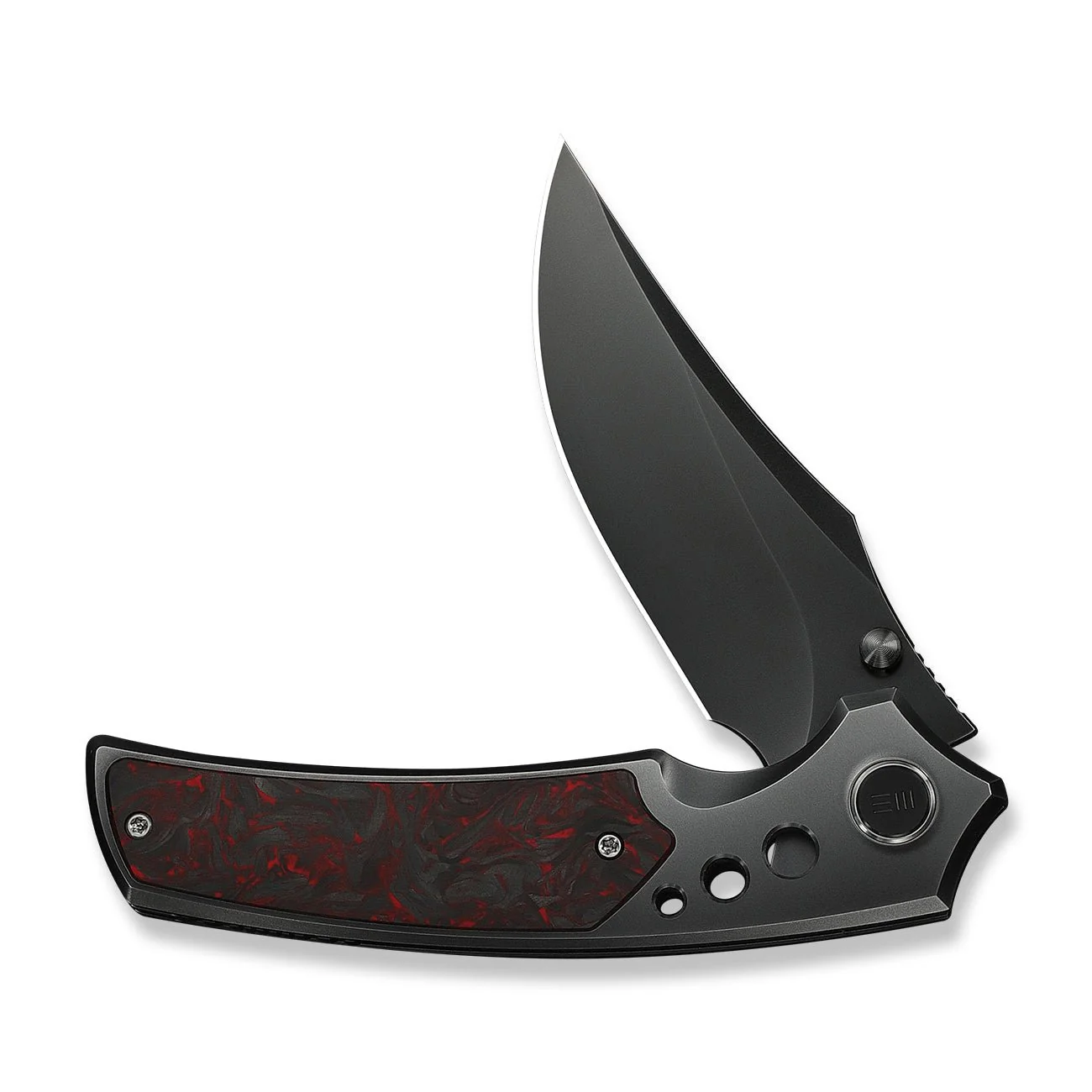 WEKNIFE Skynix Flipper & Thumb Stud Knife Titanium & Carbon Fiber Handle (3.7" M390 Blade) WE24087-4 - Image 5