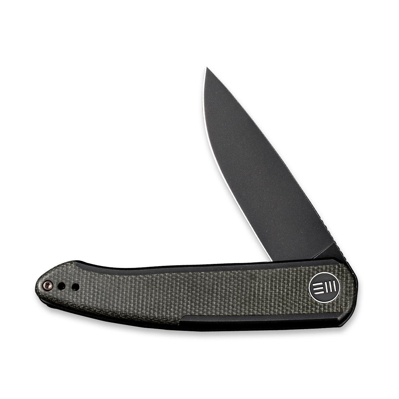 WEKNIFE Smooth Sentinel Flipper Knife Titanium & Micarta Handle (2.97" CPM 20CV Blade) WE20043-4 - Image 4