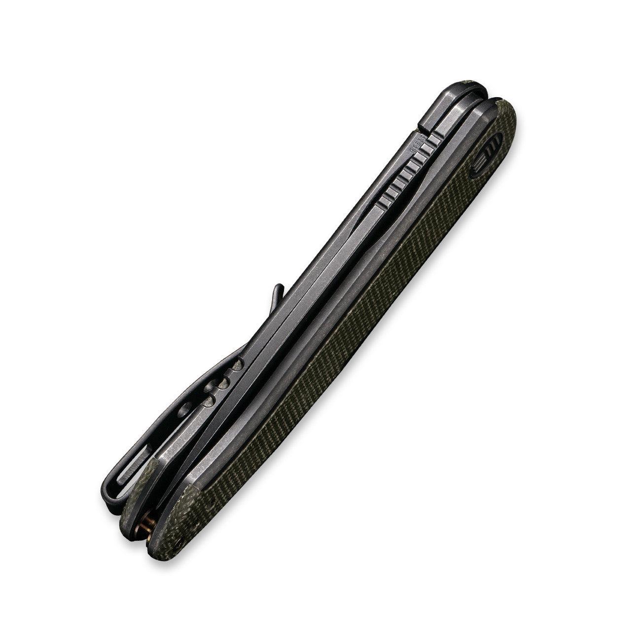 WEKNIFE Smooth Sentinel Flipper Knife Titanium & Micarta Handle (2.97" CPM 20CV Blade) WE20043-4 - Image 7