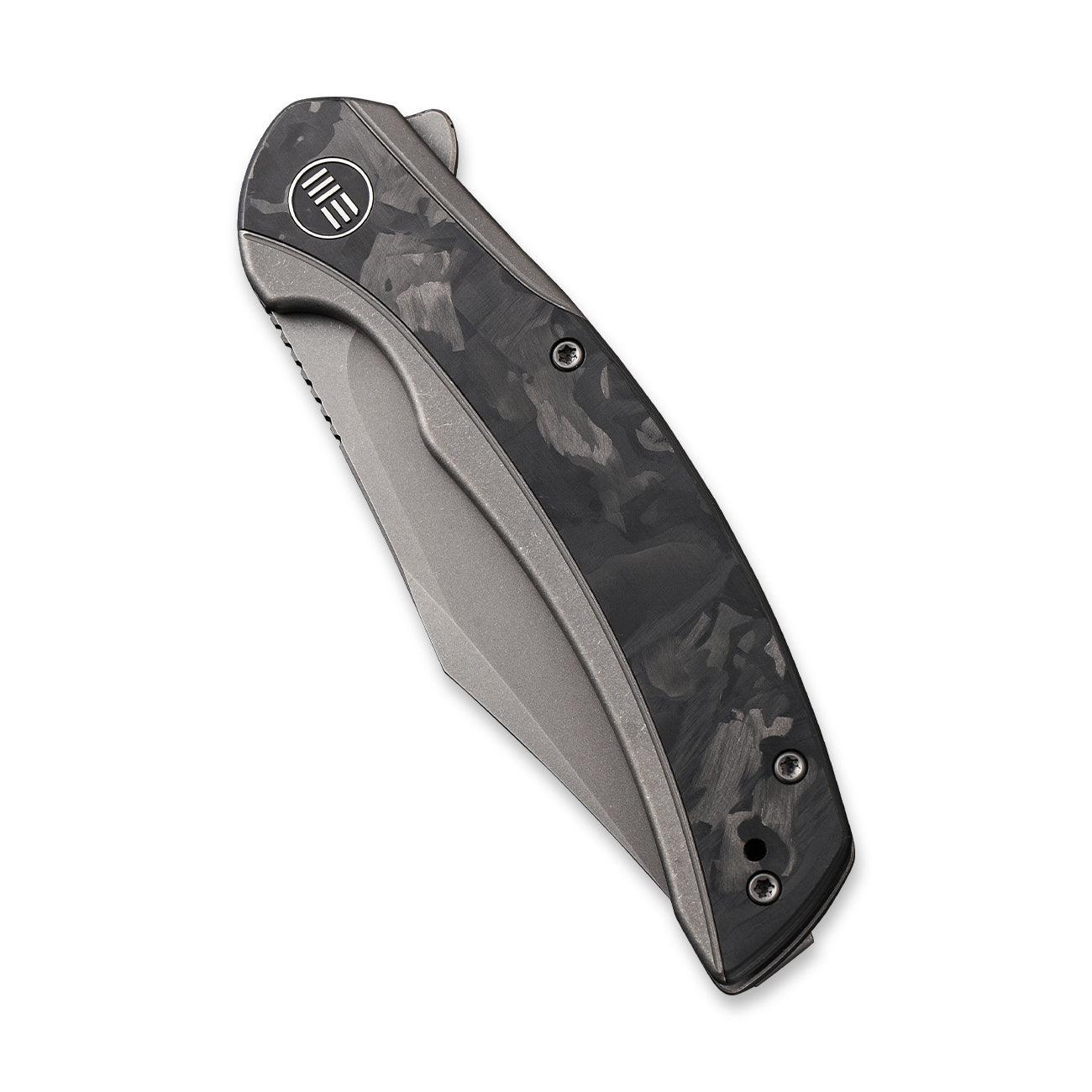 WEKNIFE Snick Flipper Knife Titanium & Carbon Fiber Handle (3.47" CPM 20CV Blade) WE19022F-2 - Image 5