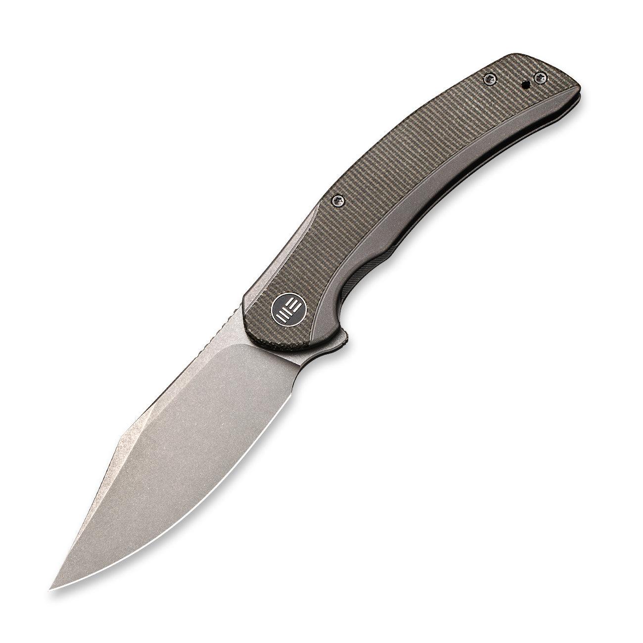 WEKNIFE Snick Flipper Knife Titanium & Micarta Handle (3.47" CPM 20CV Blade) WE19022F-5 - Image 3
