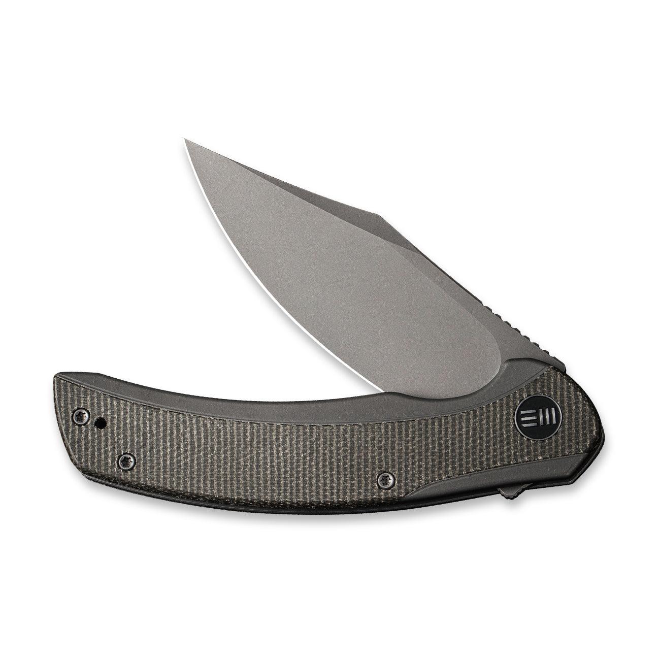 WEKNIFE Snick Flipper Knife Titanium & Micarta Handle (3.47" CPM 20CV Blade) WE19022F-5 - Image 4