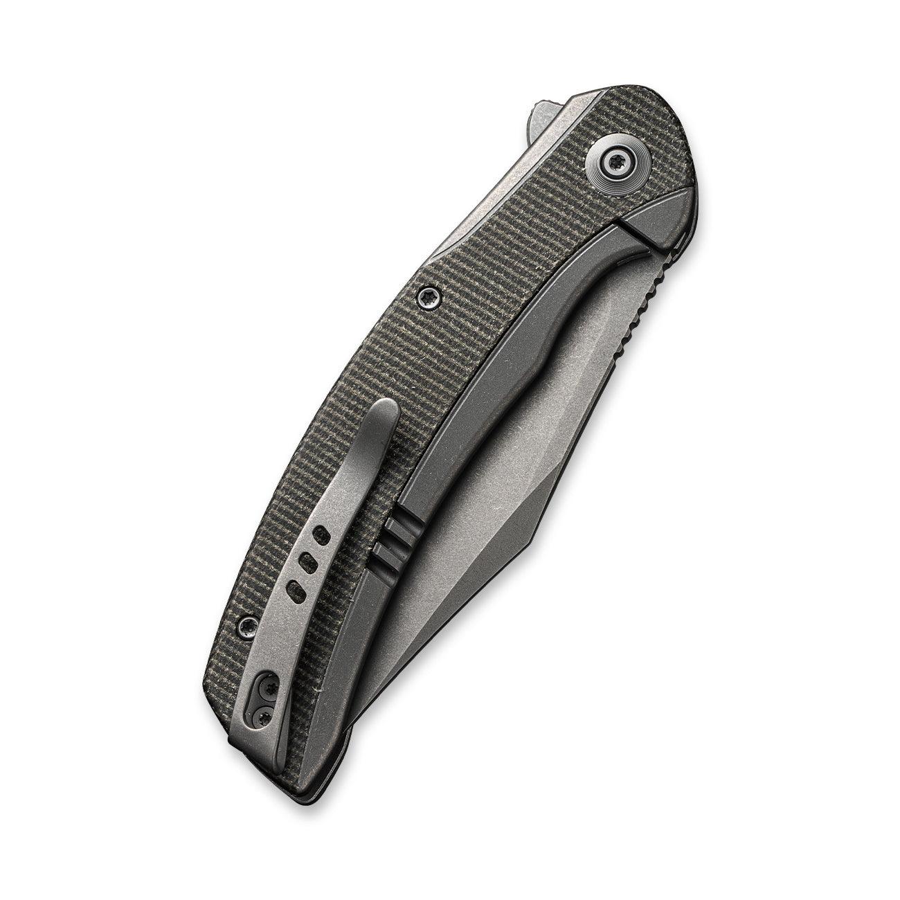 WEKNIFE Snick Flipper Knife Titanium & Micarta Handle (3.47" CPM 20CV Blade) WE19022F-5 - Image 6