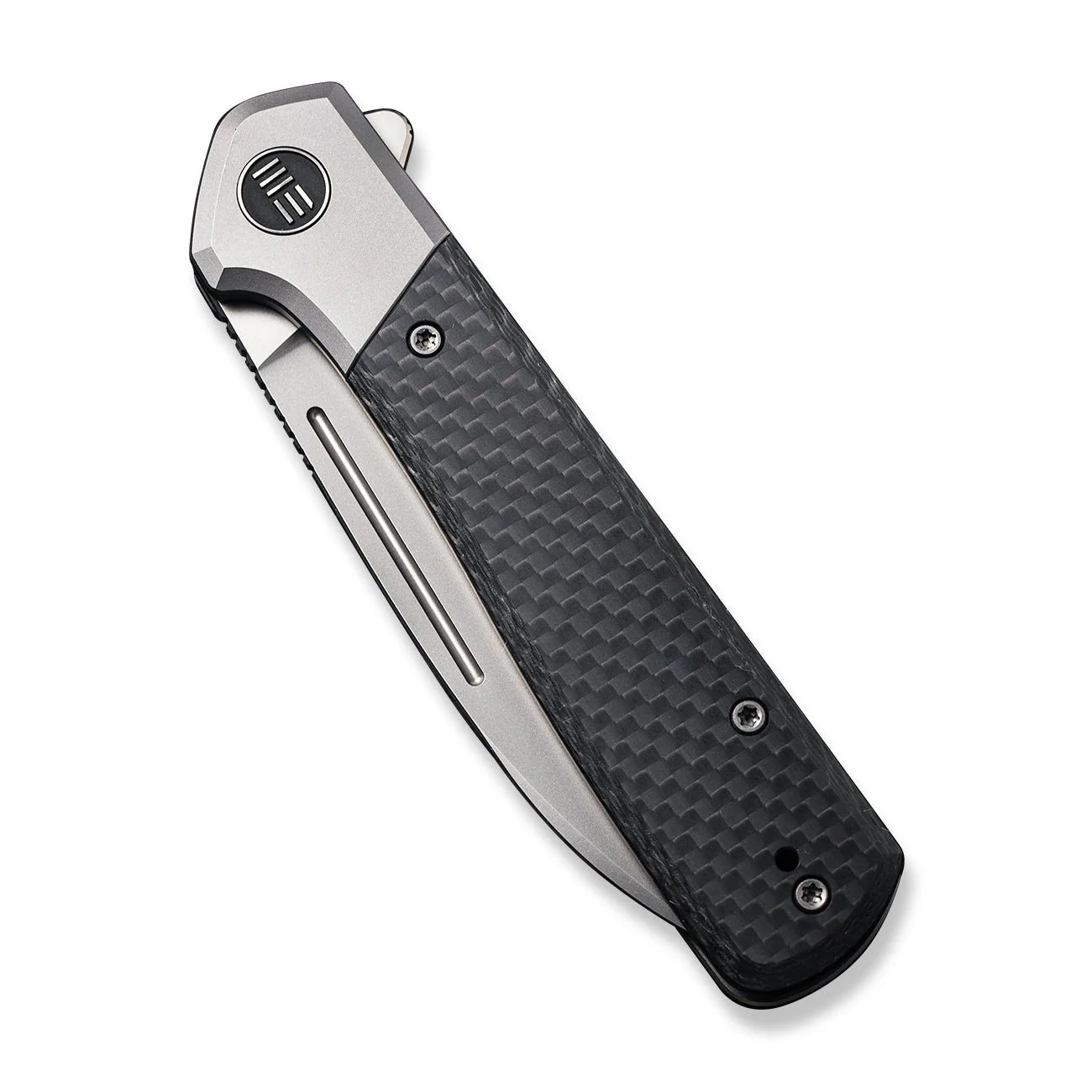 WEKNIFE Soothsayer Flipper Knife Titanium & Carbon Fiber Handle (3.48" CPM 20CV Blade) WE20050-1 - Image 6