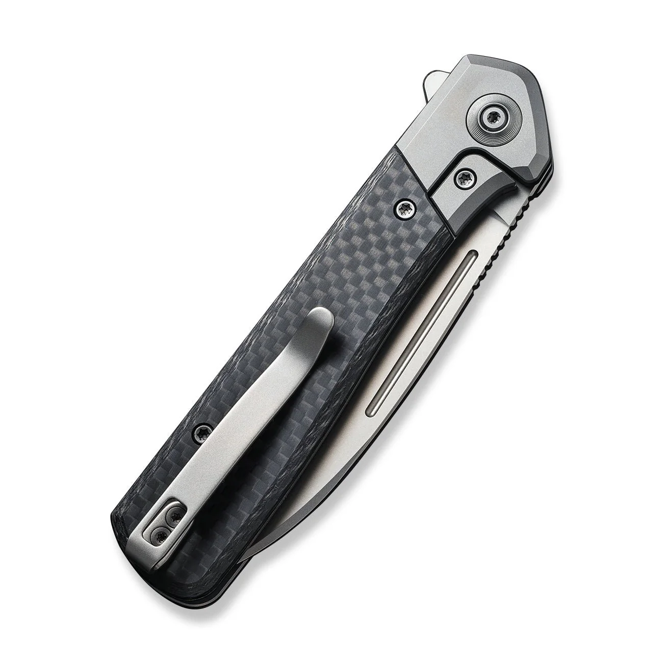 WEKNIFE Soothsayer Flipper Knife Titanium & Carbon Fiber Handle (3.48" CPM 20CV Blade) WE20050-1 - Image 7