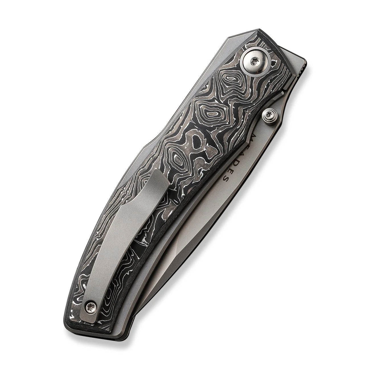 WEKNIFE Swordfin Front Flipper & Thumb Stud Knife Carbon Fiber Handle (3.28" CPM 20CV Blade) WE23067-3 - Image 7